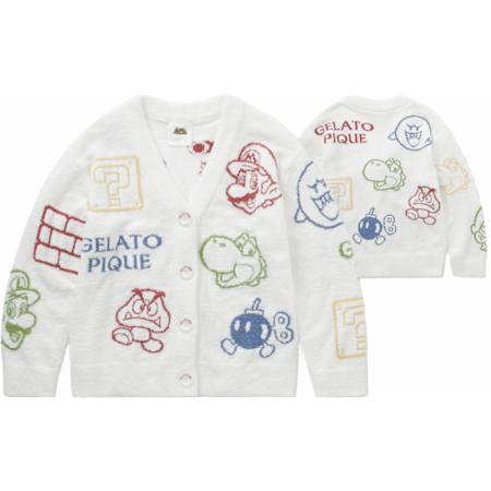 SUPER MARIO™ Baby Moco Jacquard Shawl Cardigan - Dark Gray